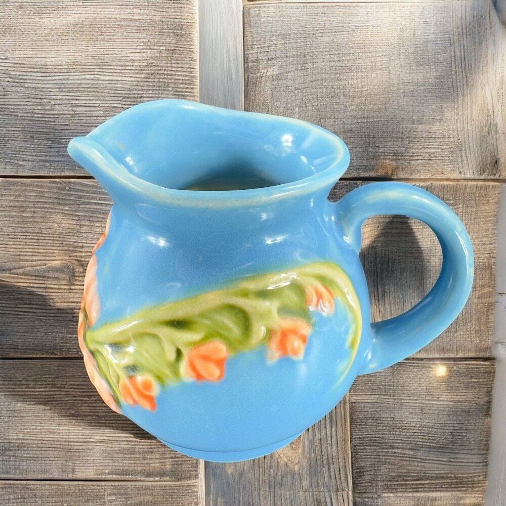 April Cornel Pynmalay Ceramic Creamer Pitcher Flower Pattern Malay Flower VTG‎
